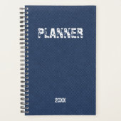 Faux Blue Jeans Planner personnalisé Ajouter année (Devant)