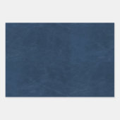 Faux Blue Leather Texture Inpakpapier Vel (Voorkant 2)