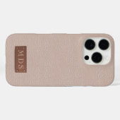 Faux Blush Roze kunstleder Kijk Roos Gold Case-Mate iPhone Case (Achterkant (horizontaal))