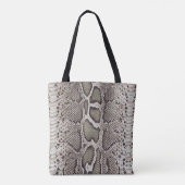 Faux Boa Constrictor Snake Skin Canvas tas (Achterkant)