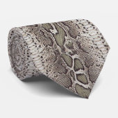 Faux Boa Constrictor Snake Skin Man Stropdas (Opgerold)