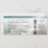 Faux Boarding Pass Plage Mariage Billet Invitation (Devant)