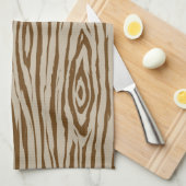 Faux Bois - Ontwerp van houtkorrels Theedoek (Quarter Fold)