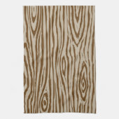Faux Bois - Ontwerp van houtkorrels Theedoek (Verticaal)