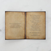 Faux Book Hoesje Gothic Wedding Invitation (Binnen)