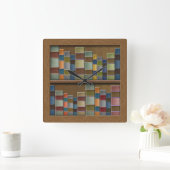Faux Book Shelf Book Spines Library Vierkante Klok (Huis)