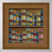 Faux Book Spines Shelf Poster (Voorkant)