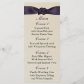 FAUX bow amethyst programme et menu Mariage (Dos)