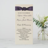 FAUX bow amethyst programme et menu Mariage (Debout devant)