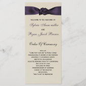 FAUX bow amethyst programme et menu Mariage (Devant)