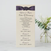 FAUX bow amethyst programme et menu Mariage (Debout devant)
