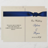 FAUX bow navy programmes de mariage bleu marine (Devant / Derrière)