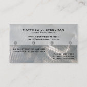 Faux brossé Carte de visite d'apparence métallique (Dos)