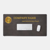 Faux Brown Leather Company Mat de bureau (Clavier et souris)