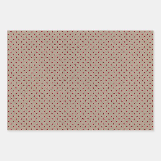 Faux Brown & Red Kraft Paper With Multi Patterns (Voorkant 3)
