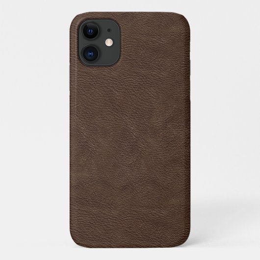 Faux bruin leder Case-Mate iPhone case (Achterkant)