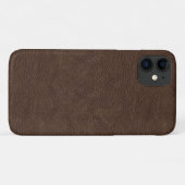 Faux bruin leder Case-Mate iPhone case (Achterkant (horizontaal))