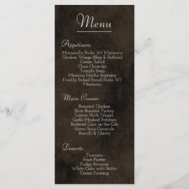 Faux bruin leder menu