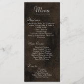 Faux bruin leder menu (Voorkant)