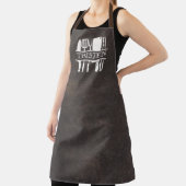 Faux bruin lederen chef-kok grill grilling roker schort (Insitu)