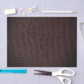 Faux bruine alligator lederen print textuur tissuepapier (Craft)