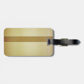 Faux Brushed Gold - Aangepaste naam Bagagelabel (Achterkant horizontaal)