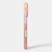 Faux Brushed Roos Gold Metal, Glitter, Script Name Case-Mate iPhone Case (Achterkant / Rechts)