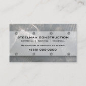 Faux Brushed Silver Metal-Look Visitekaartje (Voorkant)