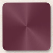 Faux Burgundy Metallic look Bier Onderzetter (Voorkant)