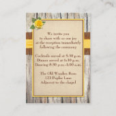 FAUX Burlap, Carte du boîtier de réception rose ja (Dos)