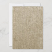 Faux Burlap en Kant Kaart (Achterkant)