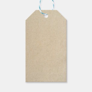 Faux burlap patroon cadeaulabel