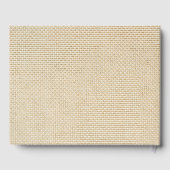 Faux burlap patroon gastenboek (Achterkant)