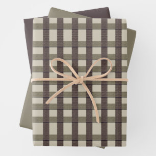 Faux Burlap Pset-ontwerp - Landenmerk Inpakpapier Vel