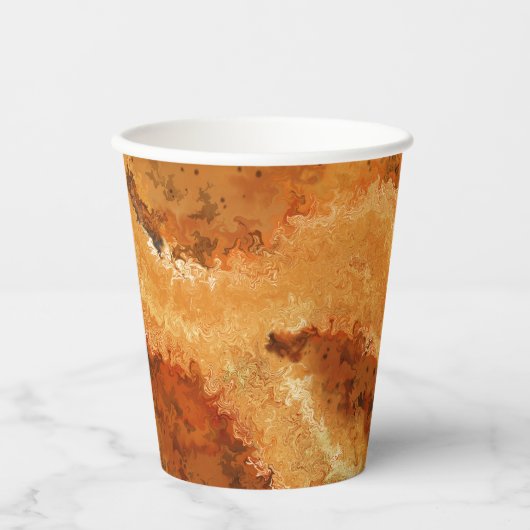 Faux Burled Walnut  Papieren Bekers (Voorkant)