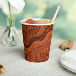 Faux Burled Walnut  Papieren Bekers