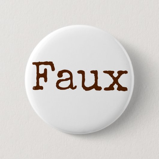 Faux-Button (bruin) Ronde Button 5,7 Cm (Voorkant)