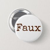 Faux-Button (bruin) Ronde Button 5,7 Cm (Voorkant /achterkant)