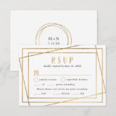 Faux cadre géométrique or Mariage RSVP + entrées (Devant / Derrière)