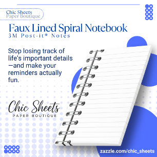 Faux cahier spirale avec Post-it® Notes 3M
