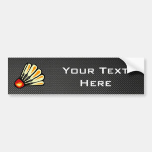 Faux Carbon Fiber Badminton Bumpersticker