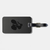 Faux Carbon Fiber Cycling Bagagelabel (Achterkant horizontaal)