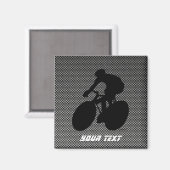 Faux Carbon Fiber Cycling Magneet (Voorkant / Achterkant)