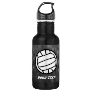 Faux Carbon Fiber Volleyball Waterfles