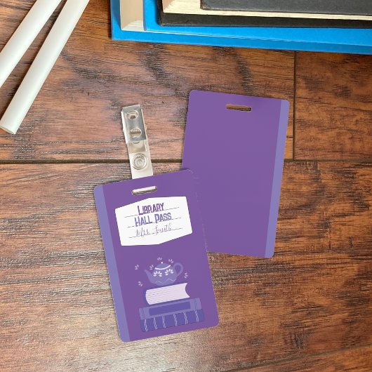 Faux Carnet Badge de sortie de la bibliothèque vio