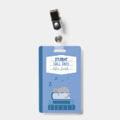 Faux Carnet Blue Student Hall Pass Badge (Avant avec clip)