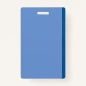Faux Carnet Blue Student Hall Pass Badge (Dos)