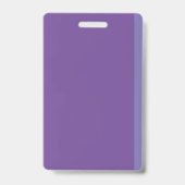 Faux Carnet Purple Library Hall Pass Badge (Arrière)