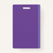 Faux Carnet Purple Library Hall Pass Badge (Dos)