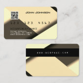 Faux carte de crédit ou de débit look géométrique (Devant / Derrière)